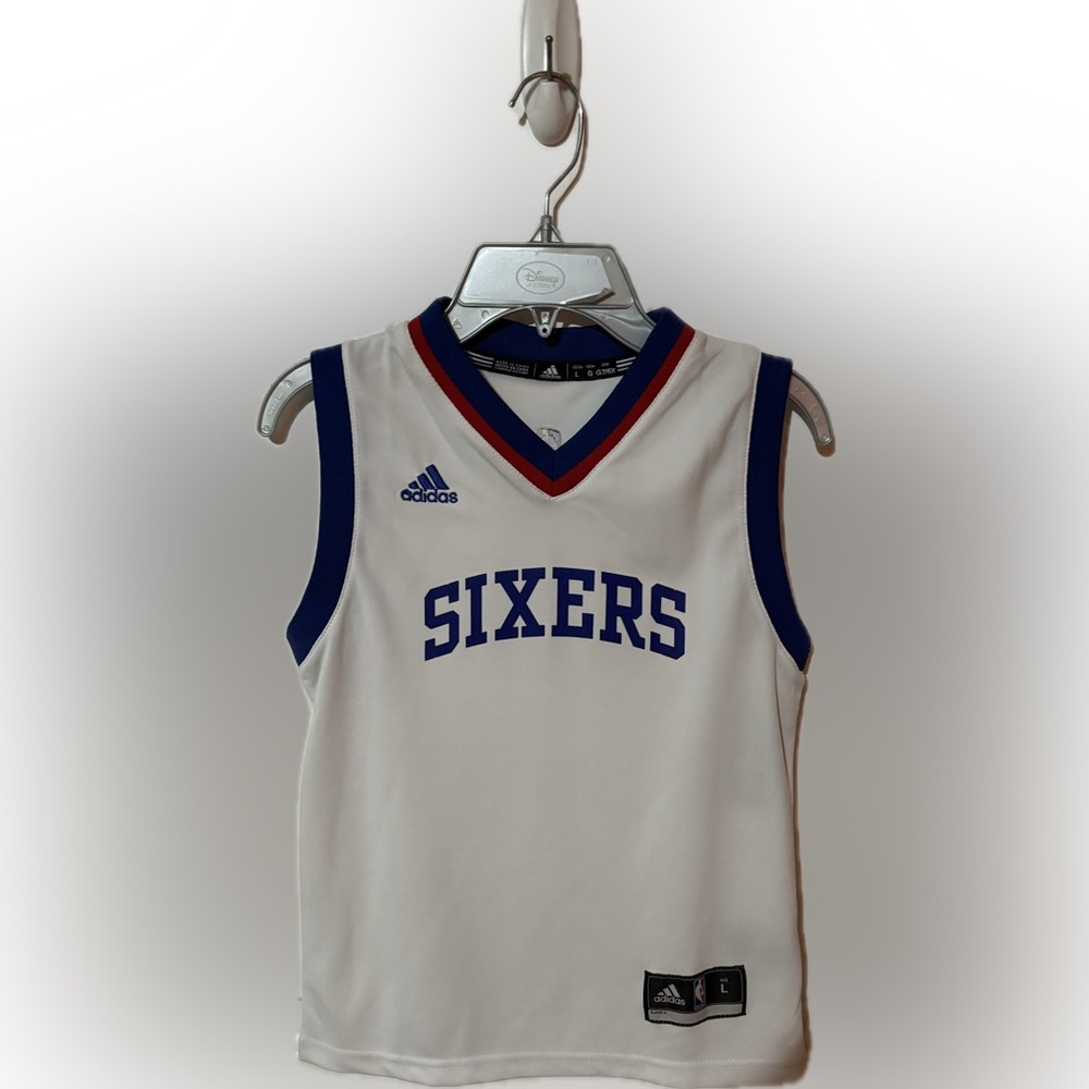 Adidas Kids Sixers White and Navy Jersey